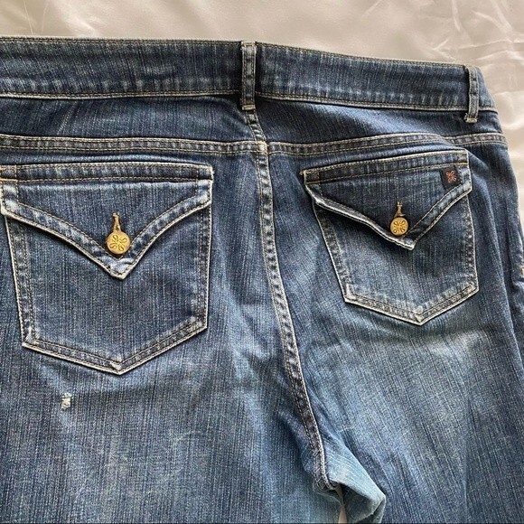 SIMPLY VERA Jeans Straight Leg Woman's Distressed SZ 14 - Picture 5 of 10